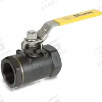 SHARPE Manual Two-Way Ball Valve: 1 1/2 in, Carbon Steel, Straight, FNPT x FNPT, Full Port Ball Port (MPN 4353010480). Key specifications — Brand: SHARPE; Handle: Locking Lever.