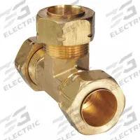 PARKER Compression Tee Fitting: 3/4 in OD x 3/4 in OD x 3/4 in OD Fitting Size, Brass, 6 PK (MPN 164CA-12). Key specifications — Brand: PARKER.