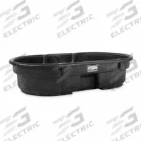 RUBBERMAID COMMERCIAL PRODUCTS Stock Tank: 50 gal, 52 in x 31 in x 12 in, 45 in x 24 in, Plastic (MPN FG424300BLA). Key specifications — attr1188088: RUBBERMAID COMMERCIAL PRODUCTS; attr1188100: BPA Free.