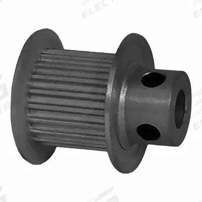 Dayton Timing Pulley: Modified Curvilinear, Fixed, For GT Timing Belt Section - GT Section Fixed-Bore Timing Pulleys with Hub