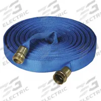 FSI Flat Supply Hose: 3/4 in Thread Size, GHT, Nylon, 35 ft Hose Lg (MPN F-GH35). Key specifications — attr511838: Blue; attr511835: FSI; attr511843: Decon Shower; attr511853: Nylon; attr527230: Supply Hose; attr527236: Waste Water.