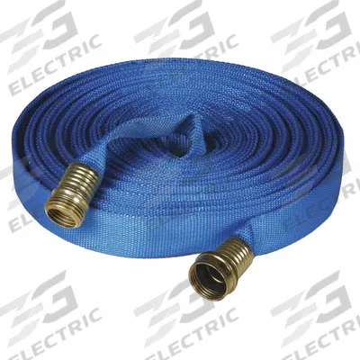 FSI Flat Supply Hose: 3/4 in Thread Size, GHT, Nylon - Hoses
