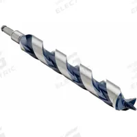 BOSCH Hybrid Drill Bit: 1 1/2 in Drill Bit Size, 17 1/2 in Overall Lg, Hex Shank, Carbon Steel (MPN NKLT24). Key specifications — attr255259: Hybrid Ship and Spur Auger; attr255260: Carbon Steel; attr255261: PTFE; attr277197: BOSCH.