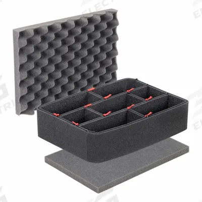 PELICAN Protective Equipment: 33 1/4 in x 12 1/4 in, 1/2 in Foam Thick, Steel (U-Pin) - Divider Foam Inserts