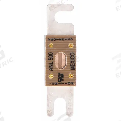 BUSSMANN Forklift Limiter Fuse: ANL Series, Bolt-On, Fast-Acting, 500 A, 80 V DC - Fast-Acting & General Purpose Bolt-On Fuses
