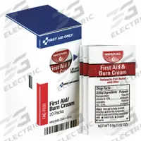 FIRST AID ONLY Topical Burn Cream: Benzalkonium Chloride/Lidocaine HCl, 0.9 g Size, 20 PK (MPN FAE-7030). Key specifications — Manufacturer Part Number: FAE-7030; Concentration: Benzalkonium Chloride: 0.13%; Brand: FIRST AID ONLY; Purpose: Cooling; Format: Cream; Product Type: Topical Burn Relief; Unitized: Bulk; Unit Package Type: Packets.