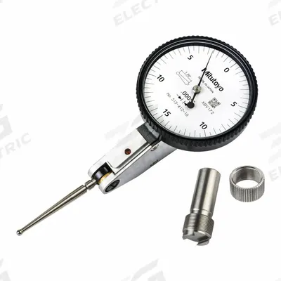 MITUTOYO Calibrated Indicator: 0 in to 0.03 in, Inch, 0.0005 in - Dial Test Indicators - Horizontal & Tilted-Face Styles