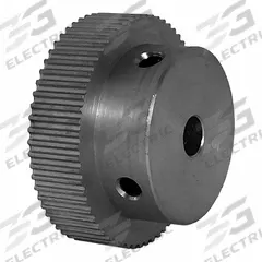 DAYTON Timing Pulley: Modified Curvilinear, Fixed, For GT Timing Belt Section, For 6 mm Belt Wd (MPN 62-2P06-6A3). Key specifications — Brand: DAYTON; Finish: Clear Anodized; For Belt Series: Powerhouse®.