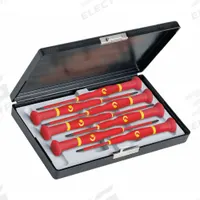 KNIPEX Insulated Precision Screwdriver Set: 1-10 Pieces, 7 Pieces, Phillips/Slotted Tip, Case (MPN 9T 89367). Key specifications — attr1205274: KNIPEX; attr1205269: 1/16 in.