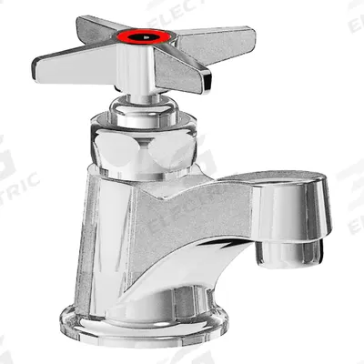 CHICAGO FAUCETS Low Arc Bathroom Faucet: 700, Cast Brass, Polished Chrome Finish - Single-Post Handle Bathroom Faucets