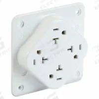 HUBBELL Receptacle: Quad, 5-20, White, 125V AC, 20 A, 2 Pole / 3 Wire (MPN HBL420W)