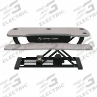 VERSADESK Standing Desk: Electronic, Gray, Wood, 36 in Overall Wd, 24 in Overall Dp (MPN VT7643624-00-03). Key specifications — Desktop Material: Wood; Brand: VERSADESK; Desktop Color: Gray.