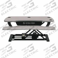 VERSADESK Standing Desk: Electronic, Gray, Wood, 36 in Overall Wd, 24 in Overall Dp (MPN VT7643624-00-03). Key specifications — Desktop Material: Wood; Brand: VERSADESK; Desktop Color: Gray.