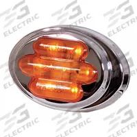 MAXXIMA Clearance Marker Light: Clearance Light, LED, Oval, Surface Mount, Amber, Hole, IP67 (MPN 3JYC5). Key specifications — Lens Color: Amber; Brand: MAXXIMA; Electrical Connection: PL-2 Connector; Lighting Technology: LED; Mount Type: Hole.