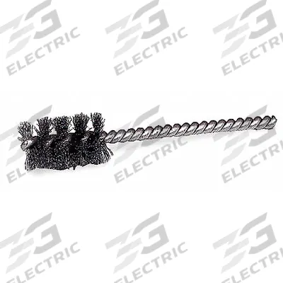 WEILER Round Tube Brush: Single Stem, Carbon Steel, 1 in Dia, 0.005 in Fill Dia - Blind Hole-Cleaning Brushes for Carbon Steel