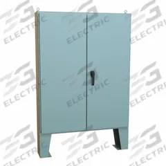 HAMMOND Electrical Enclosure: Steel, 60 in x 48 in x 9 in, NEMA 12, w/Panel, Solid Cover, Hinged (MPN 1422B8F). Key specifications — Brand: HAMMOND; Closure Method: Handle; Knockouts: Not Included.