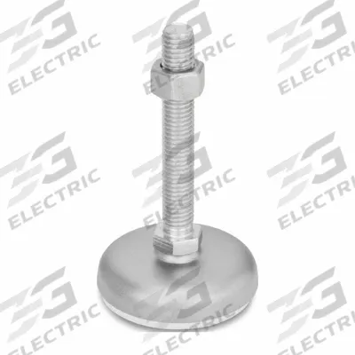 JW WINCO Male-End Leveling Mount: Swiveling Stud, 1/2"-13 Thread Size, 2.36 in - Non-Skid Male Leveling Mounts