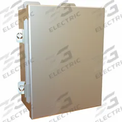 HAMMOND Electrical Enclosure: Stainless Steel, 8 in x 6 in x 4 in, NEMA 12/13/3R/4/4X, w/Panel, IP66 (MPN 1414N4SSG). Key specifications — Brand: HAMMOND; Closure Method: Clamps; Enclosure Material: Stainless Steel; Includes Inner Panel: with Inner Panel Included.
