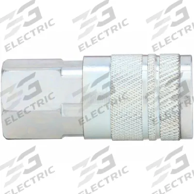 SPEEDAIRE Quick Connect Hose Coupling: 1/4 in Body Size, 3/8 in Hose Fitting Size - Industrial Interchange Steel Quick-Connect Air Coupling Bodies