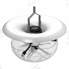 MULTIFAN Ceiling Fan: 3,060 cfm Airflow, 16 in Blade Dia, Variable Speeds, 240V AC, Single Phase (MPN T6E40K0M81160). Key specifications — Voltage: 240V AC; Light Kit: No; Number of Speeds: Variable; Phase: Single; Current: 0.9 A; Brand: MULTIFAN.