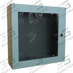 HAMMOND Electrical Enclosure: Steel, 20 in x 20 in x 6 in, NEMA 12/3R/4, Solid with Window Cover (MPN EN4SD20206WGY). Key specifications — Closure Method: 1/4-Turn Latch; Brand: HAMMOND; Knockouts: Not Included.