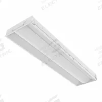 DAYBRITE LED Troffer: 4 ft Lg, 1 ft Wd, 4,200 lm, 3500K, 29.9 W, 120/277V AC, No Sensor (MPN 1FGXG42B835-4-FS-UNV-DIM). Key specifications — attr1261884: 120/277V AC; attr1261878: DAYBRITE; attr1261883: (2) Lamp T8; attr1261870: 3500K; attr1261880: Yes.