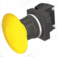 SIEMENS Mushroom Head Push Button: Non-Illuminated, Mushroom Head Profile, Non-Metallic, 30 mm (MPN 52BM9V4A). Key specifications — Brand: SIEMENS; Action: Momentary; Series: Class 52; Terminal Connection: Pressure Plate; Push Button Material Type: Non-Metallic.
