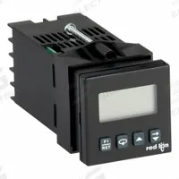 RED LION Counter: Hour Meters, DIN Track Mounting, 2 in x 2 in, cRUus/UKCA/UL E137808, LCD, Key, 4X (MPN C48CS003). Key specifications — Features: Single Preset Version; Mounting Style: DIN Track; Output Rating: 1/10 HP @ 120V AC; Standards: cRUus; NEMA Enclosure Rating: 4X; Terminal Connection Type: Wire Clamping Screw; Brand: RED LION; Manufacturer Part Number: C48CS003.