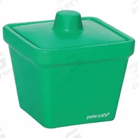 Ice Bucket with Lid: 1 L Capacity, Rectangular, Ethylene Vinyl Acetate, Green, 5 1/2 in Overall Ht (MPN 04393-54). Key specifications — Color: Green; Material: Ethylene Vinyl Acetate; Brand: COLE PARMER; Product Type: Ice Bucket with Lid; Shape: Rectangular.