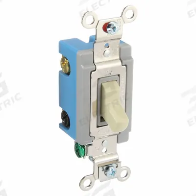 HUBBELL Wall Switch: Toggle Switch, 4-Way, Maintained, Ivory, 120/277V AC - Toggle Wall Switches