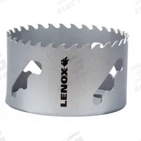 LENOX Hole Saw: 3 3/8 in Saw Dia., 3 Teeth per Inch, 1 7/8 in Max. Cutting Dp, 5/8"-18 Thread Size (MPN LXAH3338). Key specifications — attr1098070: 3; attr1098087: LENOX; attr1098073: 5/8"-18.
