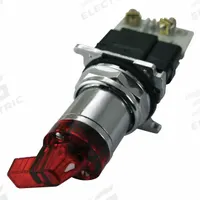EATON Selector Switch: 30 mm Panel Mounting Size, 4 Positions, Extended Lever, 2NO/2NC, Metallic (MPN 10250ED1117-4LR). Key specifications — AC Contact Rating: 10 A @ 660 V; Action: Maintained/Maintained/Maintained/Maintained; Cam: 3; DC Contact Rating: 5 A @ 250 V; Hazardous Location Specification: Not Rated; Operator Head Material: Polymer; Operator Head Type: Long-Handled Knob; Operator Illumination: Illuminated.