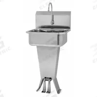 SANI-LAV Hand Sink: 41 1/2 in Overall Ht, 17 in Bowl Lg, 7 in Bowl Dp, 2 gpm Flow Rate, 18 ga (MPN 501L). Key specifications — Includes Side Splash: Side Splash Not Included; Brand: SANI-LAV.