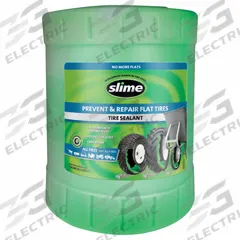 SLIME Tire Sealant: Tire Repair Sealant, Liquid, Bucket, 5 gal Container Size, Green (MPN SDSB-5G). Key specifications — Container Type: Bucket; Product Type: Tire Repair Sealant; Product Form: Liquid; Compatible Tire Type: Tubeless Tires; Brand: SLIME.