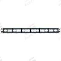 Patch Panel: 1 Rack Units, 24 Ports, Flat, Adhesive Label, Unshielded, Front Access, Unequipped (MPN CPP24WBLY). Key specifications — Brand: PANDUIT; Compatible Adapter Type: Panduit Mini-Com Modules; Material: Steel; _Access Type: Front Access; _Port Labeling: Adhesive Label; _Series: Mini-Com; _Shielded: Unshielded.