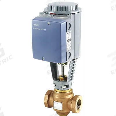 Siemens Electric Globe Control Valve: For Steam/Water Media, Bronze, 1 1/4 in Pipe Size - Bronze Body Electric Globe Valves