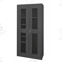 DURHAM MFG Storage Cabinet: 36 in x 24 in x 84 in, 5 Shelves, Swing Handle & Keyed, 14 ga Panel, Adj (MPN EMDC-362484-HDL-95). Key specifications — attr113683: 35-3/4 in x 21-3/8 in; attr113700: Adjustable; attr113673: Frame; attr113674: Gray; attr113686: No; attr113685: Assembled; attr113675: Shelves; attr66488: DURHAM MFG.
