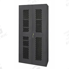 DURHAM MFG Storage Cabinet: 36 in x 24 in x 84 in, 5 Shelves, Swing Handle & Keyed, 14 ga Panel, Adj (MPN EMDC-362484-HDL-95). Key specifications — attr113683: 35-3/4 in x 21-3/8 in; attr113700: Adjustable; attr113673: Frame; attr113674: Gray; attr113686: No; attr113685: Assembled; attr113675: Shelves; attr66488: DURHAM MFG.