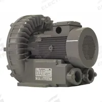 FUJI ELECTRIC Regenerative Blower: 5 hp, 133.5 in wc Max Op Pressure, 95 in wc Max Vacuum, 575V AC (MPN VFZ601A-5W). Key specifications — attr49842: Three; attr49816: FUJI ELECTRIC; attr49813: VFZ601A-5W; attr49822: 4.9 A; attr49827: Female; attr49830: NPT; attr49833: NPT; attr49845: 575V AC.