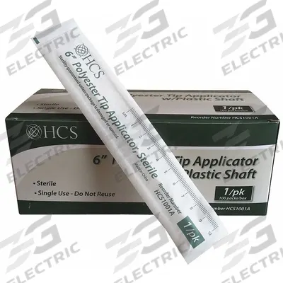 HCS Swabsticks: Non-Sterile, 6 in Lg, Plastic, Single