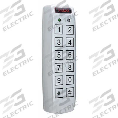 DYNALOCK Electromagnetic Access Keypad: 6 in Ht, 2 in Wd, White, White – Steel - Keypads