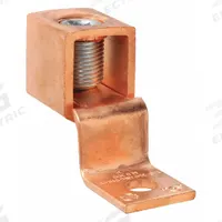 BURNDY Wire Connector: 1/0 AWG – 350 kcmil Wire Sizes, 3/8 in Stud Size, Unplated Copper Lug Body (MPN KLU300). Key specifications — attr1294325: BURNDY; attr1358749: Copper; attr1358750: 350 kcmil; attr1358751: 1/0 AWG; attr1358777: Unplated Copper.