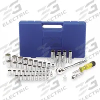 WESTWARD Socket Wrench Set: 1/4 in, 3/8 in Drive, 51 Piece, 12-Point/6-Point, Metric/SAE (MPN 4YP76). Key specifications — attr1224269: 1/4 in, 3/8 in; attr1204638: Drive Tools Included; attr1204650: 4 mm to 19 mm; attr1204673: Socket Bits Not Included; attr1204681: Wrenches Not Included; attr1204688: WESTWARD; attr1206170: Deep Sockets.