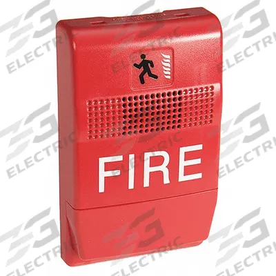 EDWARDS SIGNALING Horn: 24V DC, Horn Sound, Red, Horn, 13/16 in Overall Dp - Fire Alarm Horns