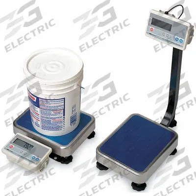A&D WEIGHING Industrial Bench Scale: 11 7/8 in x 15 in, Not IP Rated - Bench Scales with Column-Mounted Indicator