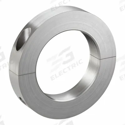 CLIMAX METAL PRODUCTS Shaft Collar: 2-Piece, Inch, Round, Clamp-On, 2 1/4 in Bore Dia - Stainless Steel Recessed-Screw Shaft Collars