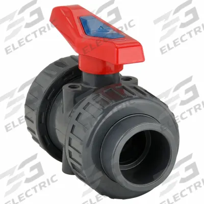 APPROVED VENDOR Manual Two-Way Ball Valve: 1 1/2 in, PVC, Straight, Socket x FNPT, Two-Piece - PVC Ball Valves