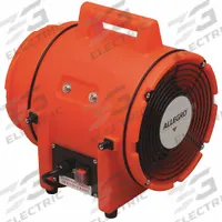 ALLEGRO Axial AC Plastic Blower: 115/230 V AC, 8 in Duct Dia, 1/3 hp Horsepower, Orange (MPN 9533). Key specifications — Brand: ALLEGRO; Includes: Steel Powder Coated Grill; Operating Voltage: 120/240 V AC.