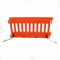 TRAFFIX DEVICES/VIZCON Pedestian Wall: ADA Wall, 38 in Ht, 72 in Lg, Orange, Interlocking, MASH (MPN 57000-AO). Key specifications — Brand: TRAFFIX DEVICES/VIZCON; Portability: Stationary; Material: Polyethylene; Includes: Legs; Connecting Option: Interlocking; ADA Compliance: Yes.