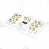 MONOPRICE Audio/Video Wall Plate: 3 Gang, 16 Port, With HDMI, White (MPN 6907). Key specifications — Brand: MONOPRICE; Material: Plastic; Color: White; Compatible Connector Type: HDMI; Outlet Orientation: Horizontal; Module Style: Flat.